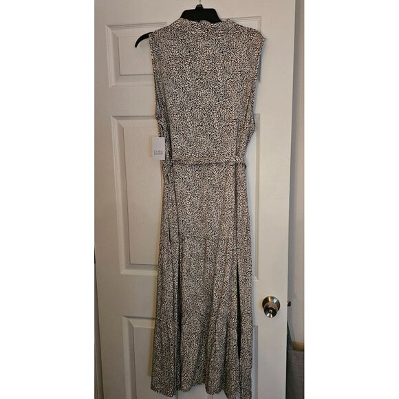 NWT Croft & Barrow XXL Sleeveless Button-Front Patterned Maxi Dress W/Belt Boho - Picture 2 of 10